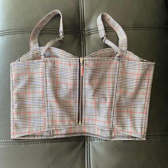 Plaid crop bustier - Picture 2 of 2